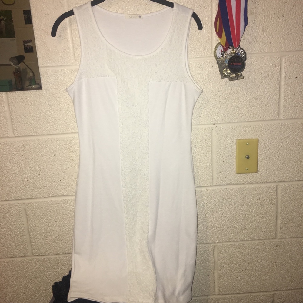 White flattering dress